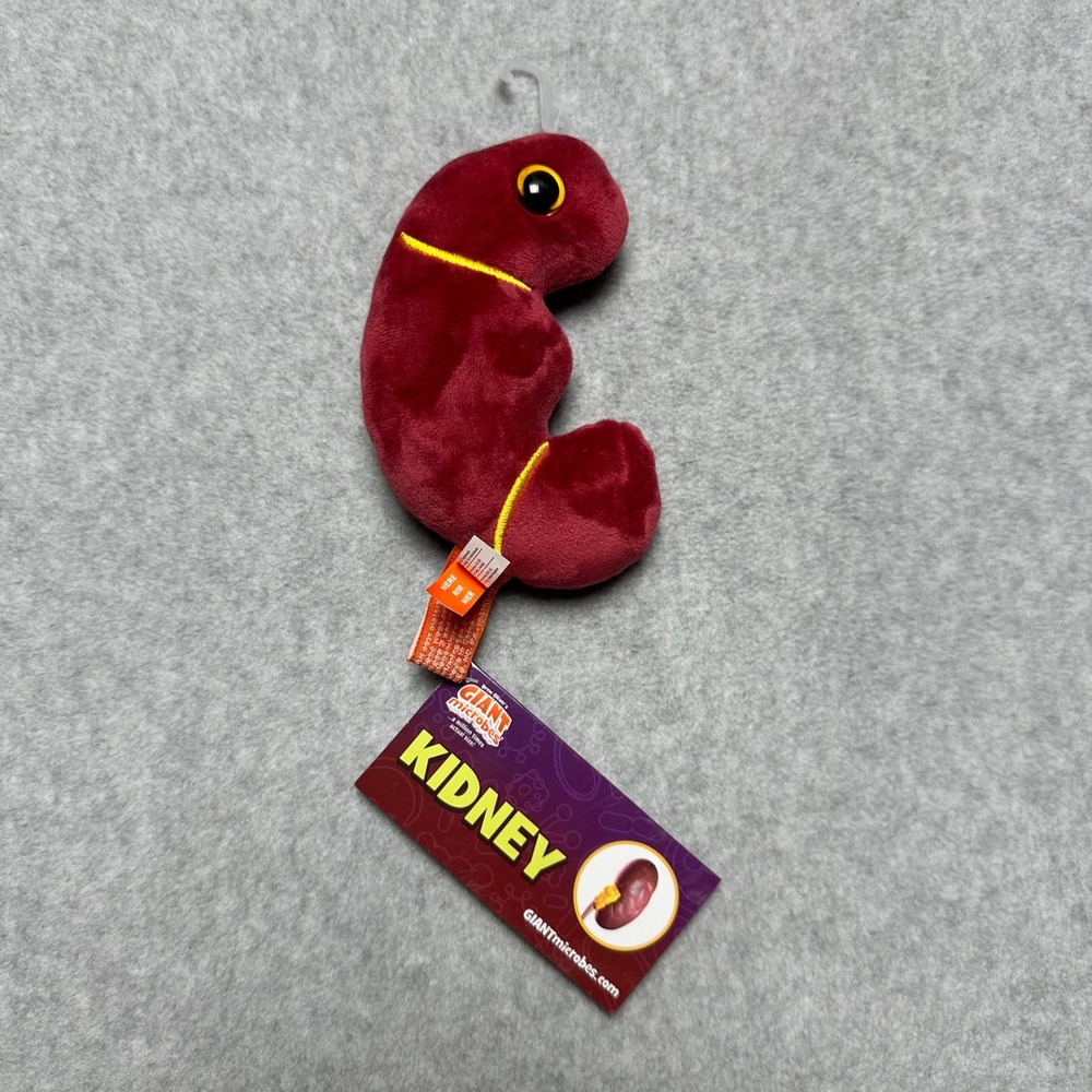 GIANTmicrobes‎ Kidney Plush Maroon Stuffed Organ Anatomy Educational Toy NEW